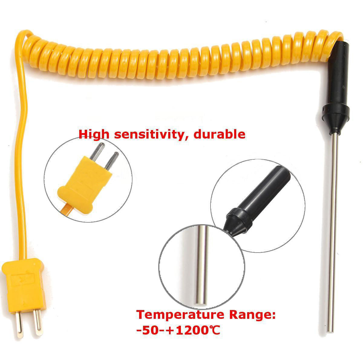 Certifierad handhållet termoelement PT100K typ temperatursensor flexibel termoelement mätsond